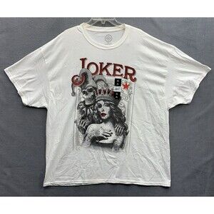 ODM PIN JOCKER Graphic Tee T-Shirt Men's Size 3XL White Crew Neck